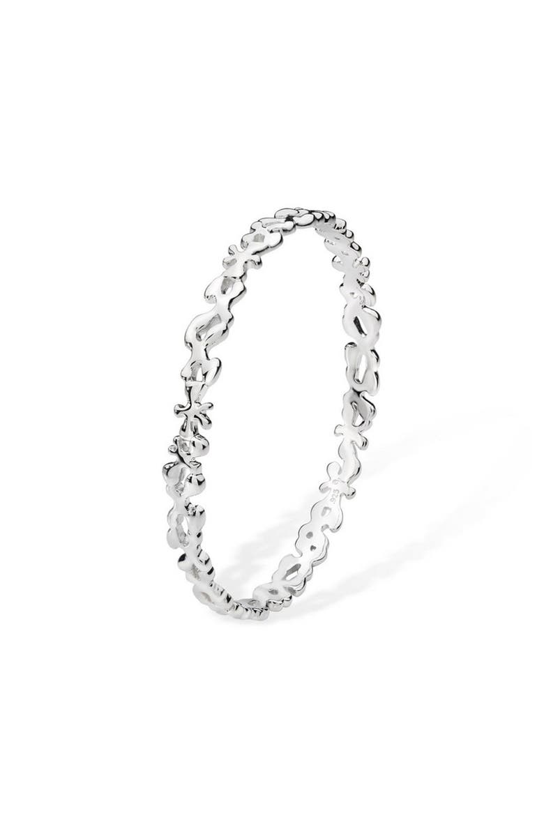 Lucy Quartermaine Thin Splash Bangle, Main, color, Silver