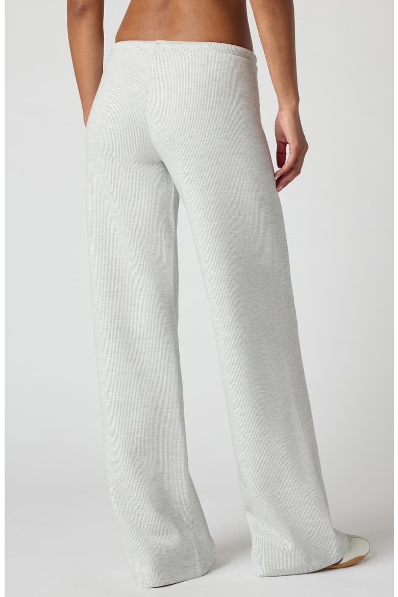 Wide Leg Jersey Rib Sweatpants, Alternate, color, HEATHER ICE