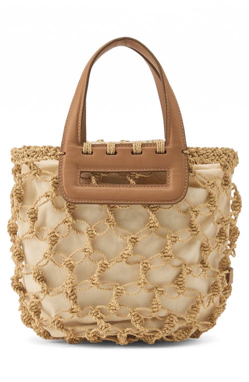 Helen Kaminski Women's Belize Leather Trimmed Macramé Raffia Tote In Natural/caramel