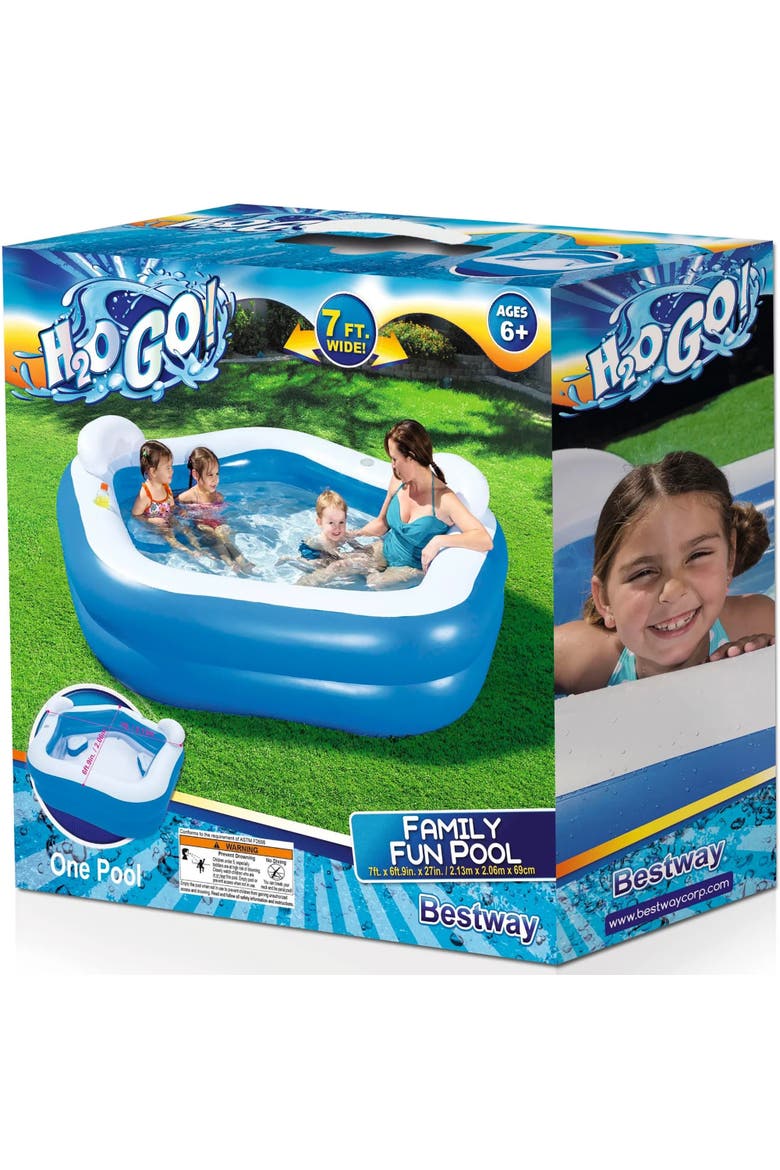 Family Fun Inflatable Kiddie Pool, Main, color, Blue