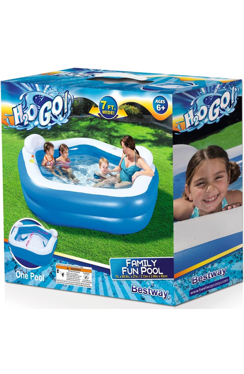 H2OGO! Family Fun Inflatable Kiddie Pool, Main, color, Blue