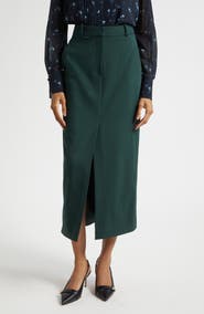 Veronica Beard Maxine Front Slit Skirt
