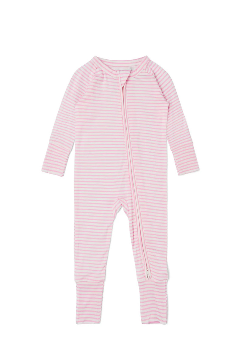 Long Sleeve Buttery Soft Sleeper, Alternate, color, Ballet Stripe