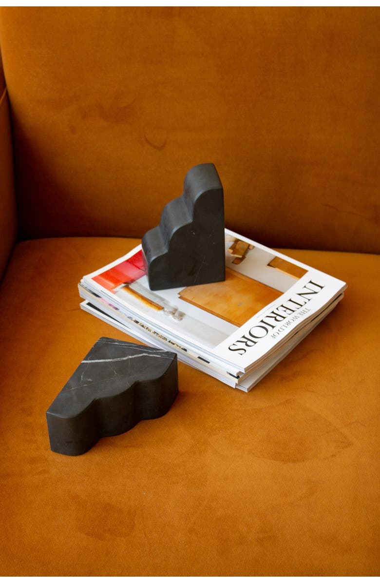 Parma Tile Cloud Bookend, Alternate, color, Black