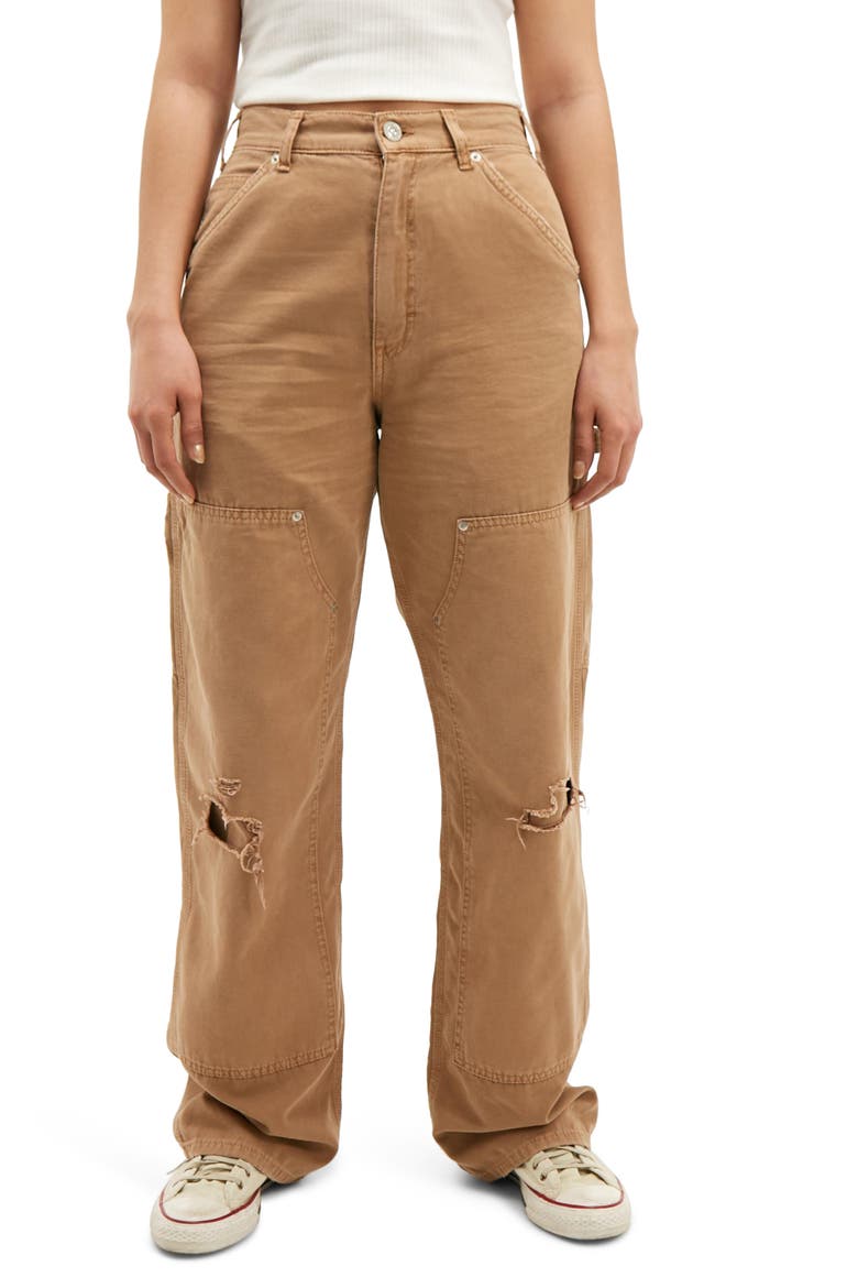 Distressed Cargo Pants, Main, color, TAWNY BIRCH