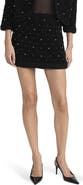 FRAME The Embellished Knit Wool Blend Miniskirt