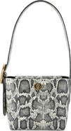 Kurt Geiger London Small Chelsea Snake Embossed Leather Bucket Bag