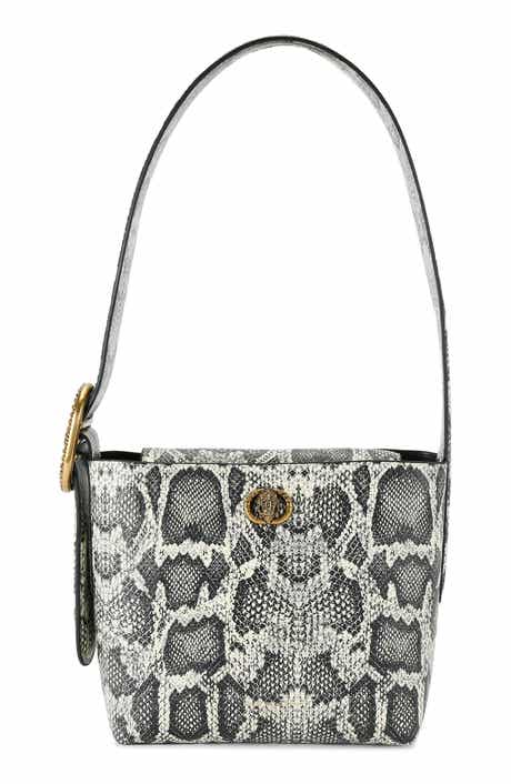 Kurt Geiger London Small Chelsea Snake Embossed Leather Bucket Bag