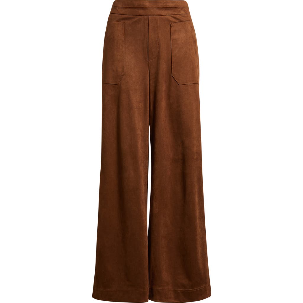Wit & Wisdom Skyrise Patch Pocket Wide Leg Pants In Brown