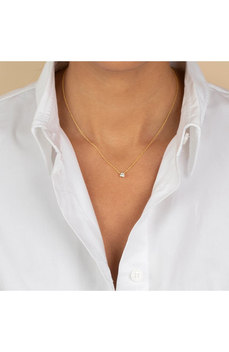 BY ADINA EDEN Mini CZ Bezel Pendant Necklace, Alternate, color, 