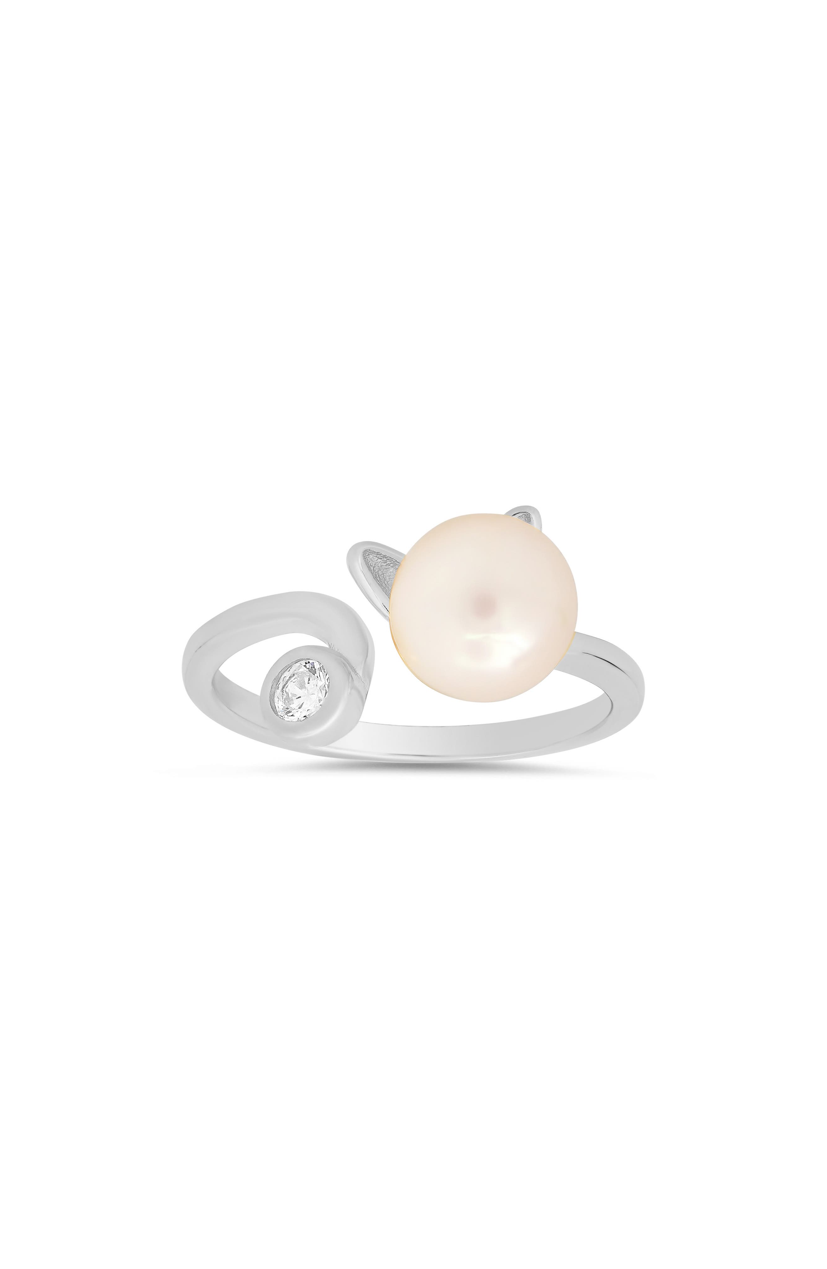 Queen Jewels CZ & Imitation Pearl Cat Ring