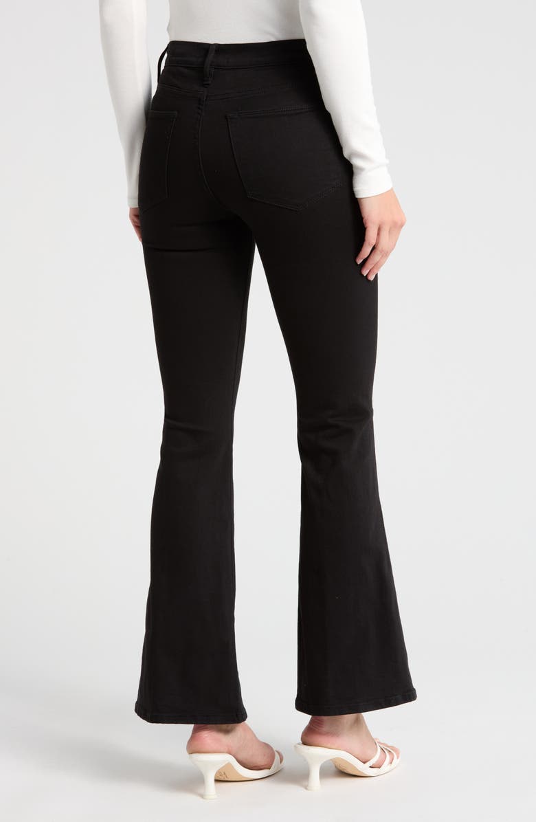 FRAME Le High Waist Pixie Flare Jeans, Alternate, color, Film Noir