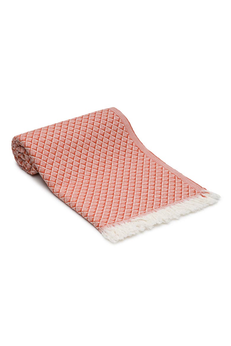 Serenity Grid Turkish Cotton Towel Bundle, Alternate, color, Terracotta