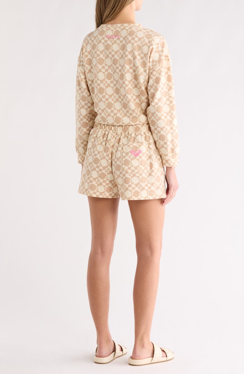 Roxy Check Me Out Cover-Up Shorts, Alternate, color, Beige/ Cream