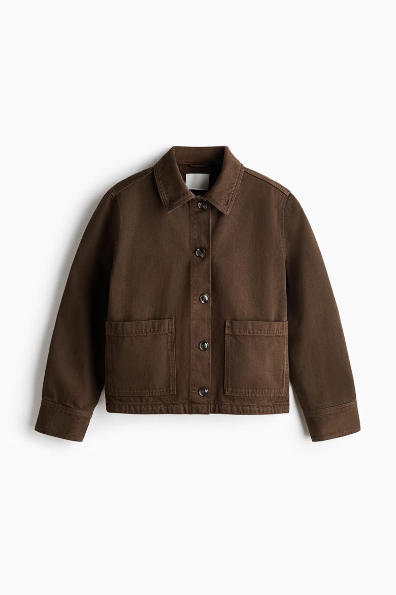 Cotton Denim Jacket, Main, color, Dark khaki green
