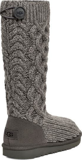 UGG Kids Classic Cable Knit Water Resistant Boot Nordstrom