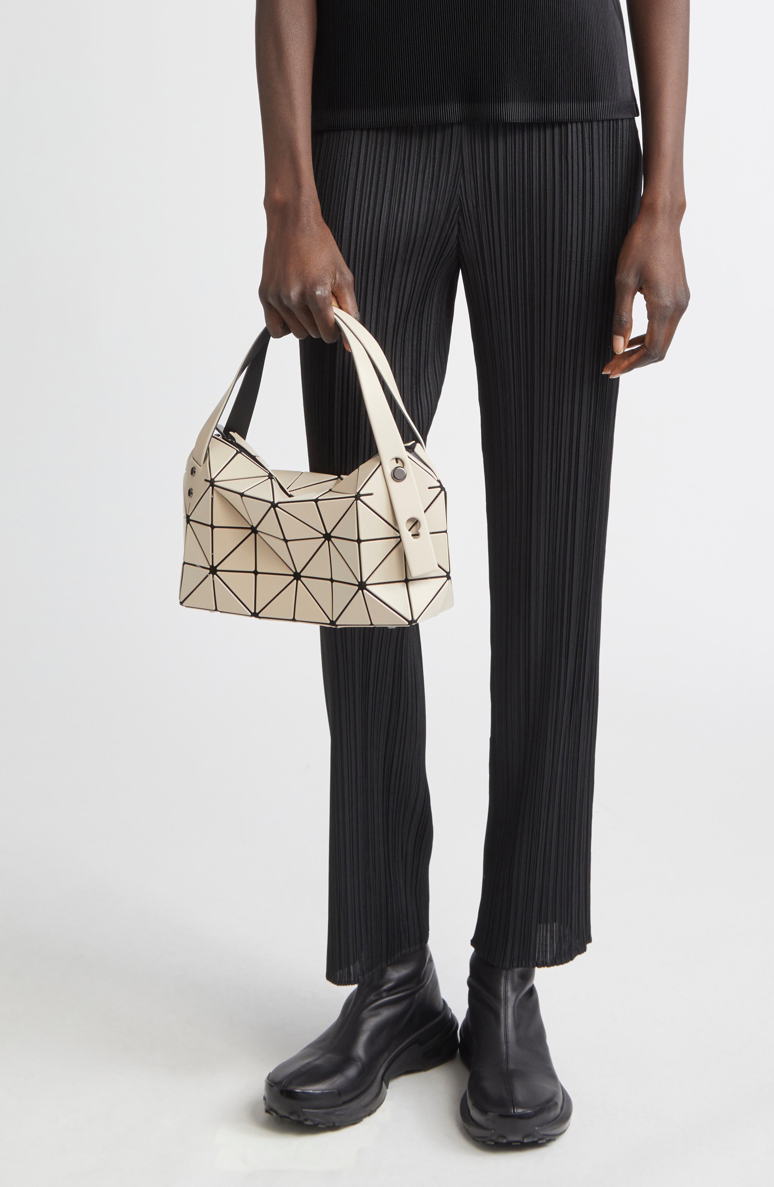 Bao Bao Issey Miyake Boston Top Handle Bag, Alternate, color, Matte Beige