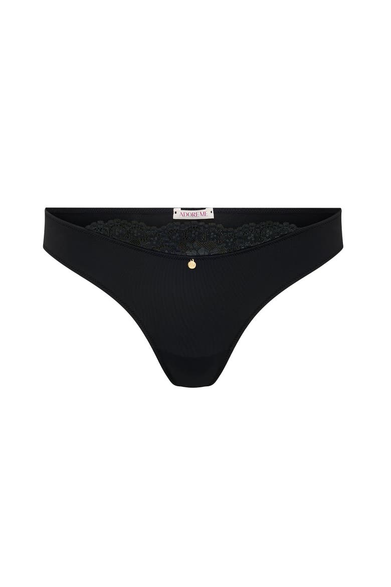 Taissa Tanga Panties, Alternate, color, Black