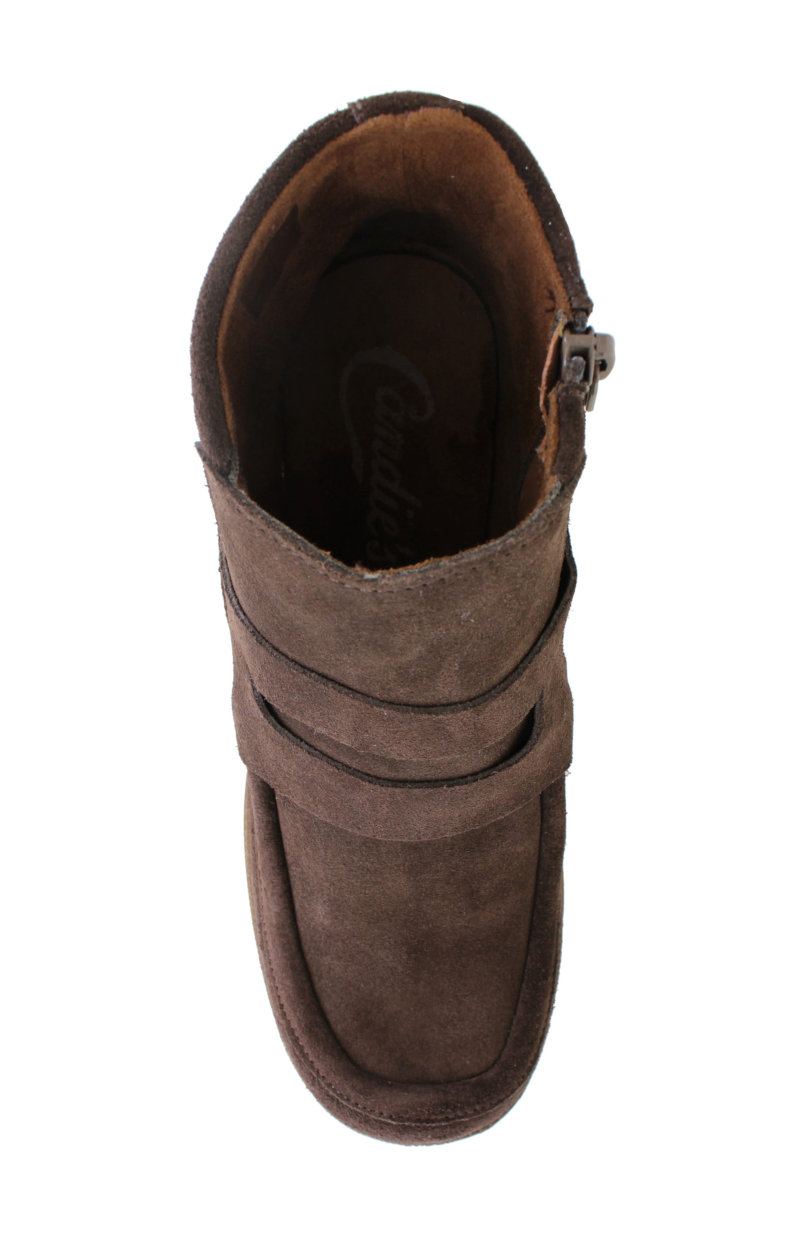 Bertina Water Resistant Platform Bootie, Alternate, color, BROWN SUEDE