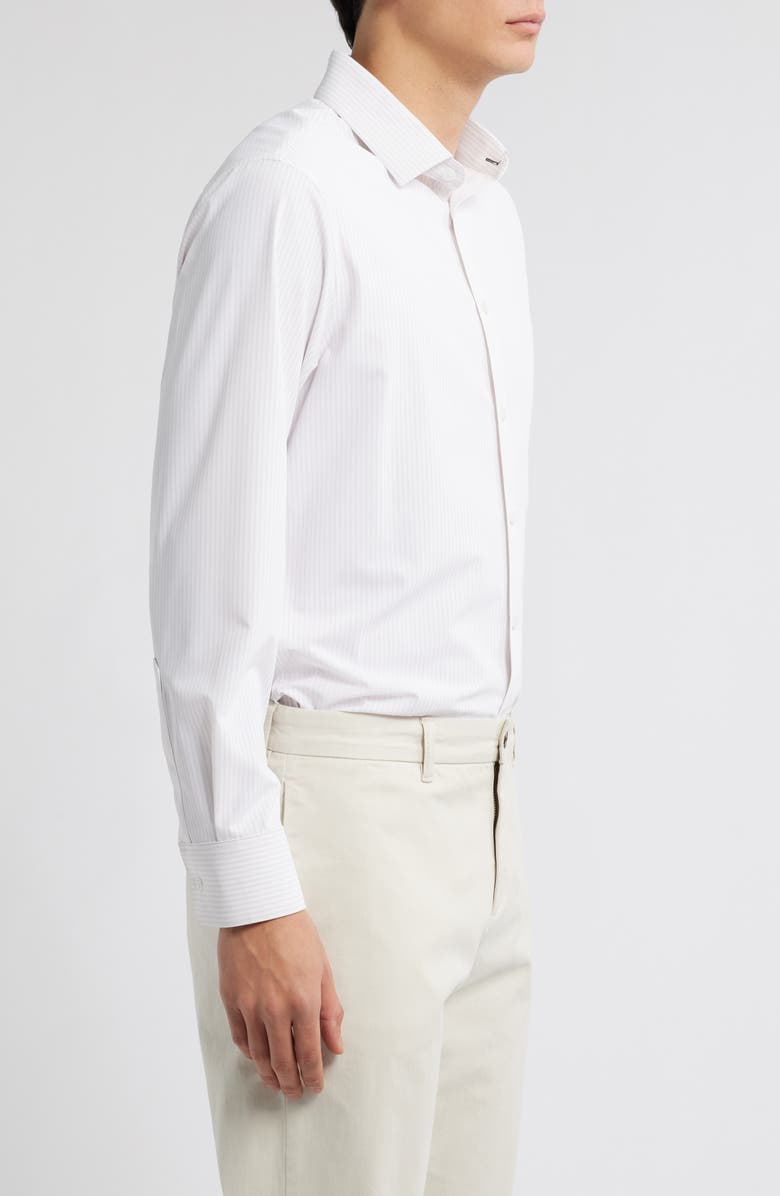 Mizzen+Main Leeward Trim Fit Button-Up Shirt, Alternate, color, Orchid Collin Stripe