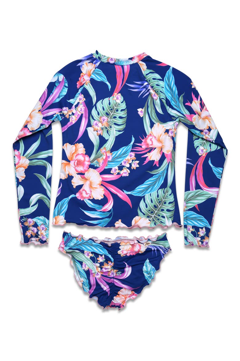 Kids' Print Two-Piece Rashguard Swimsuit, Alternate, color, MULTI