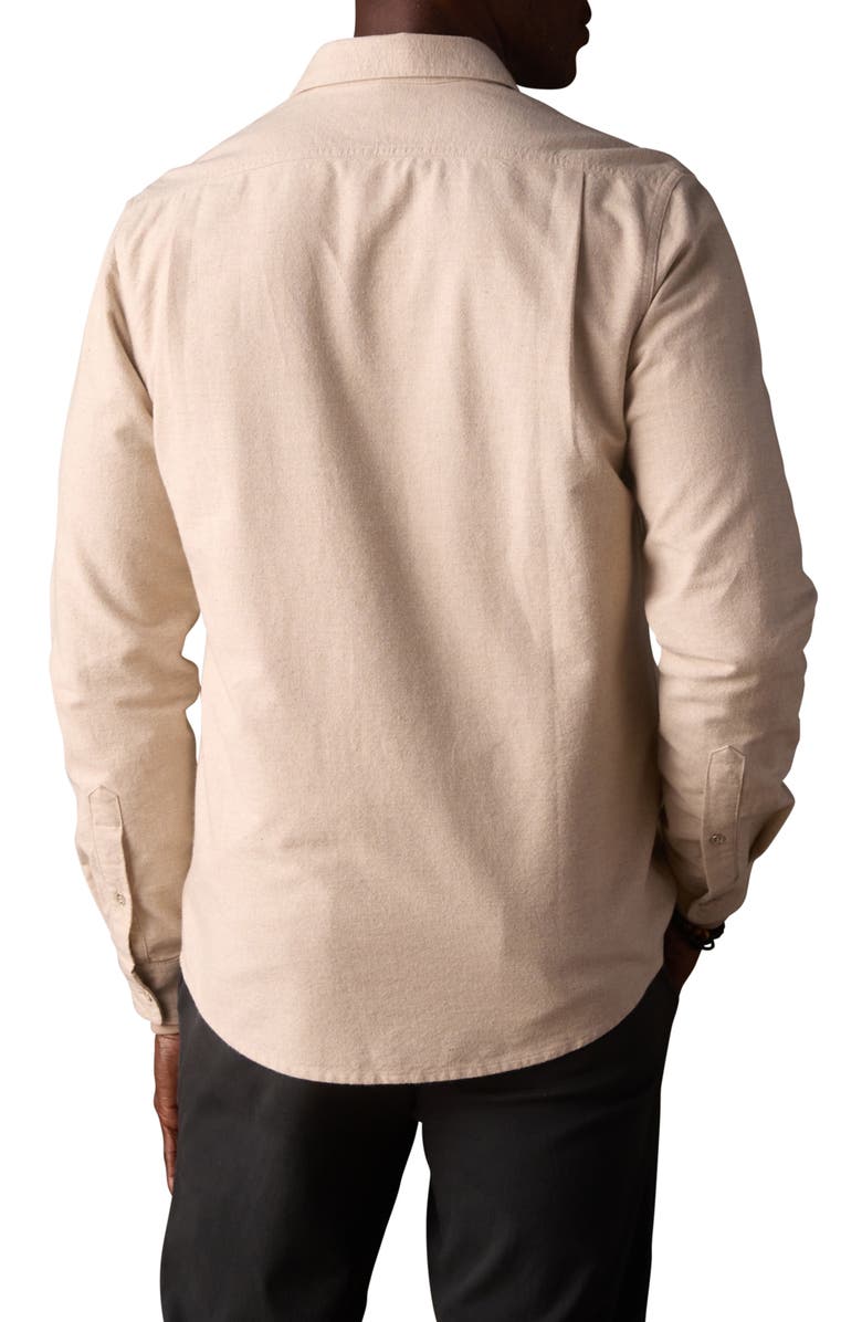 The Normal Brand Fairbanks Brushed Cotton Chamois Button-Up Shirt, Alternate, color, Fossil