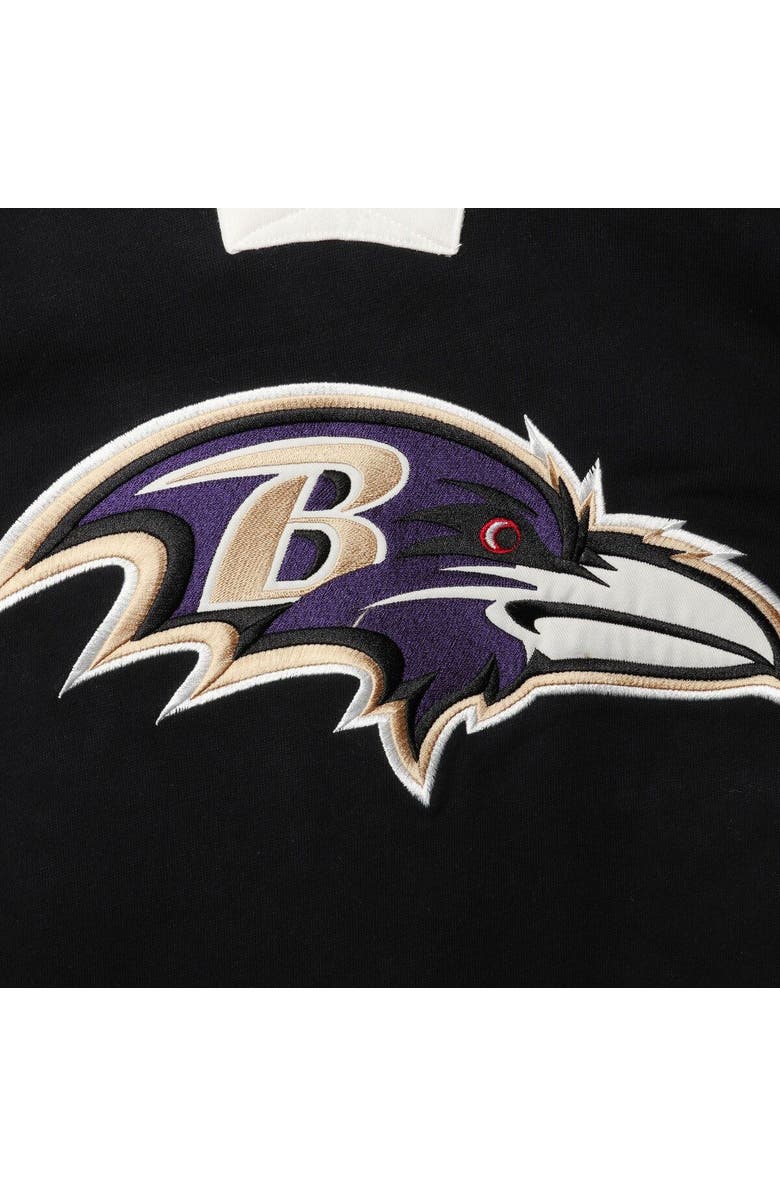 '47 Men's '47 Black Baltimore Ravens Lacer V-Neck Pullover Hoodie, Alternate, color, 