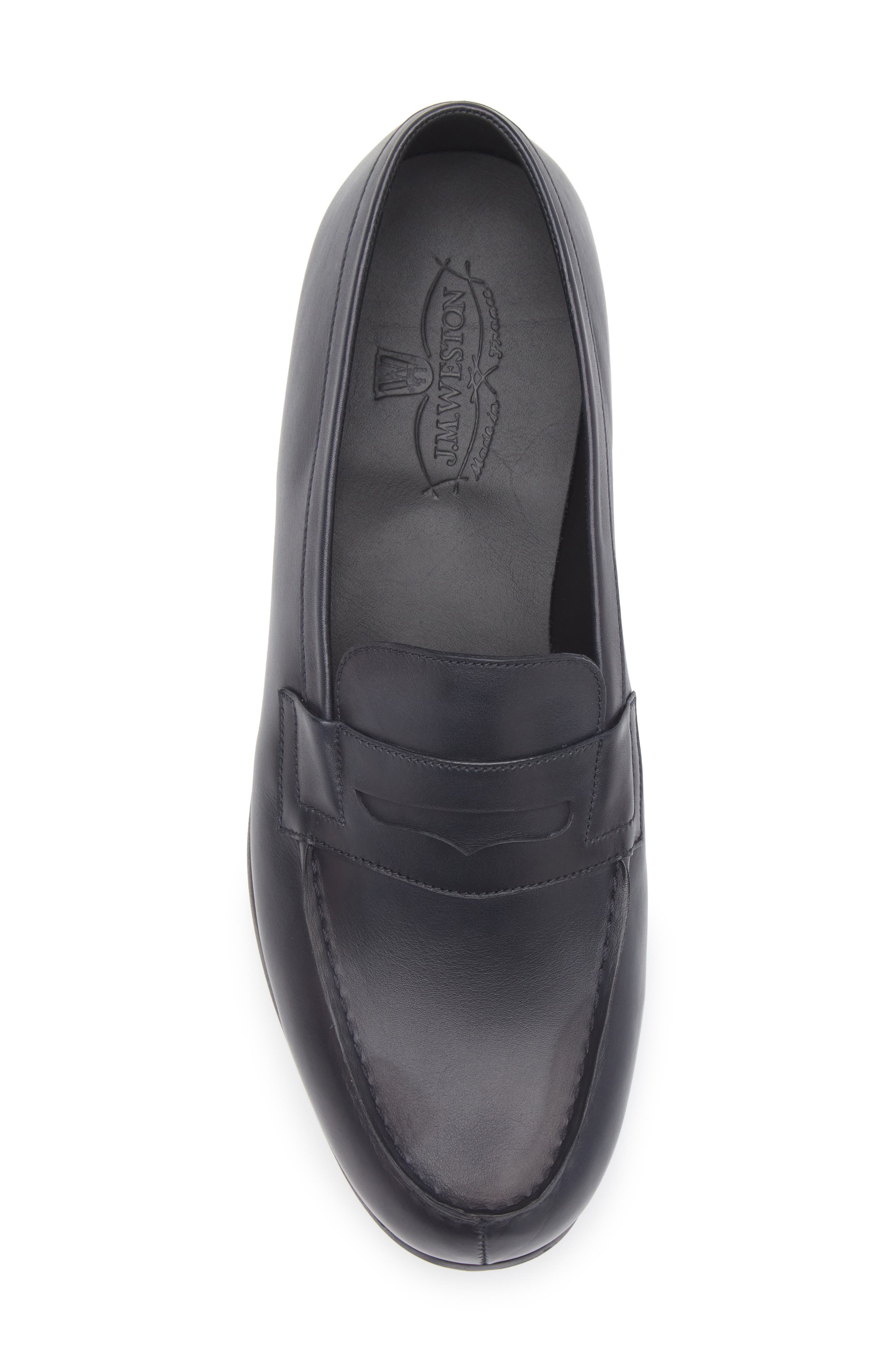 JM WESTON 180 Light Penny Loafer, Alternate, color, Navy