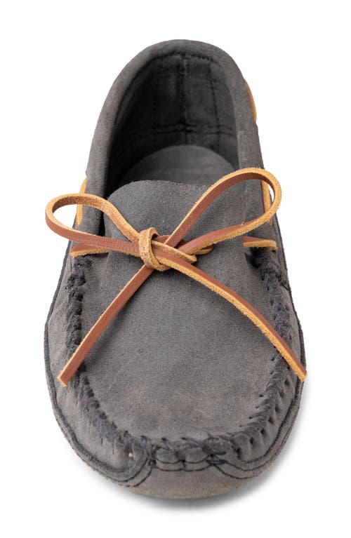 Minnetonka Double Bottom Softsole Slipper In Gray