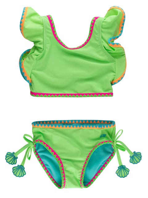 UPF50+ Crochet Detail Butterfly Tankini 2-Piece Swimsuit (Toddler, Little Kid, Big Kid)