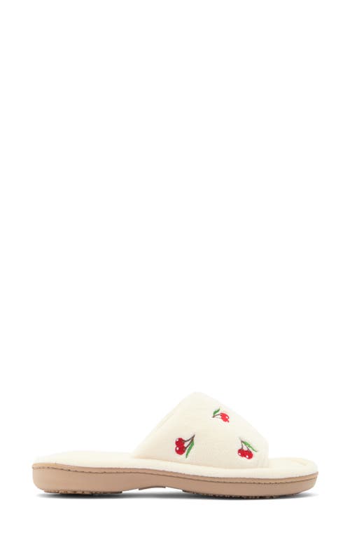 Isotoner Fruit Embroidered Slide Slipper