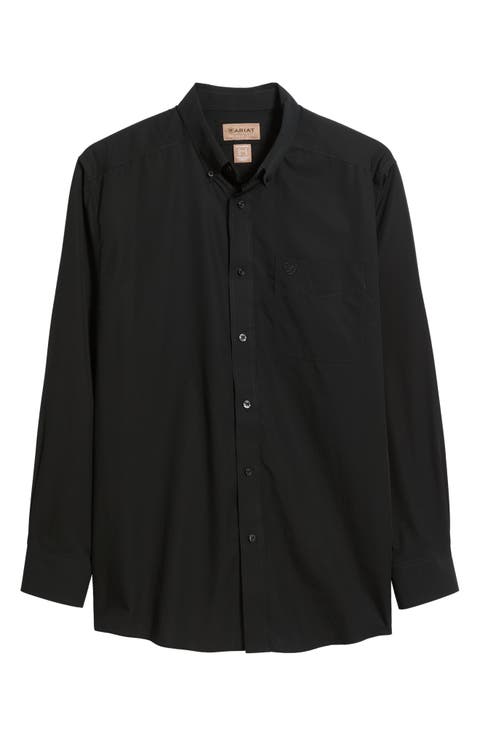 Men's Black Button Up Shirts