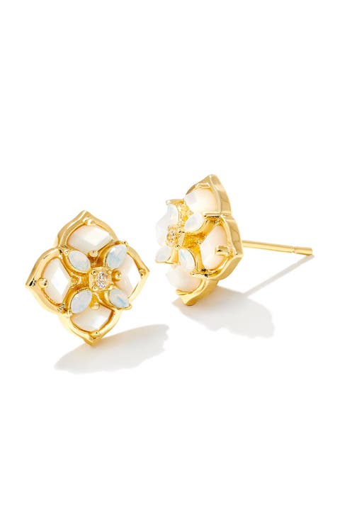 Dira Stone Cluster Stud Earrings