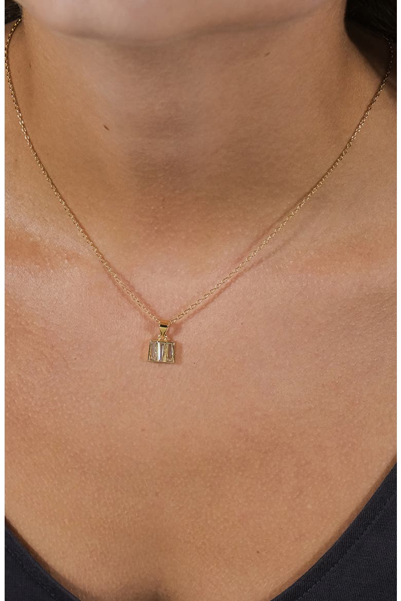 Colsie CZ Pendant Necklace, Alternate, color, GOLD