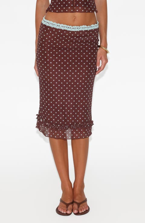 Amara Low Rise Polka Dot Skirt