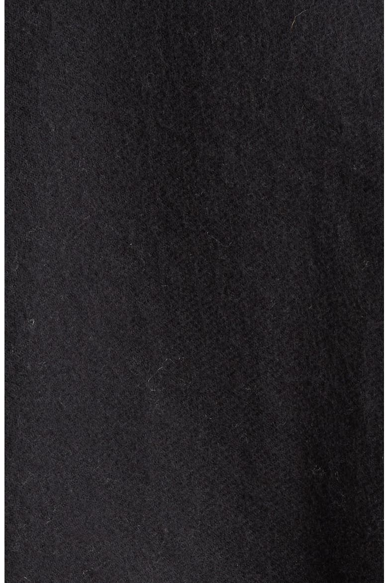 Reversible Open Front Wool Cape, Alternate, color, BLACK/ CALICO IP CHK