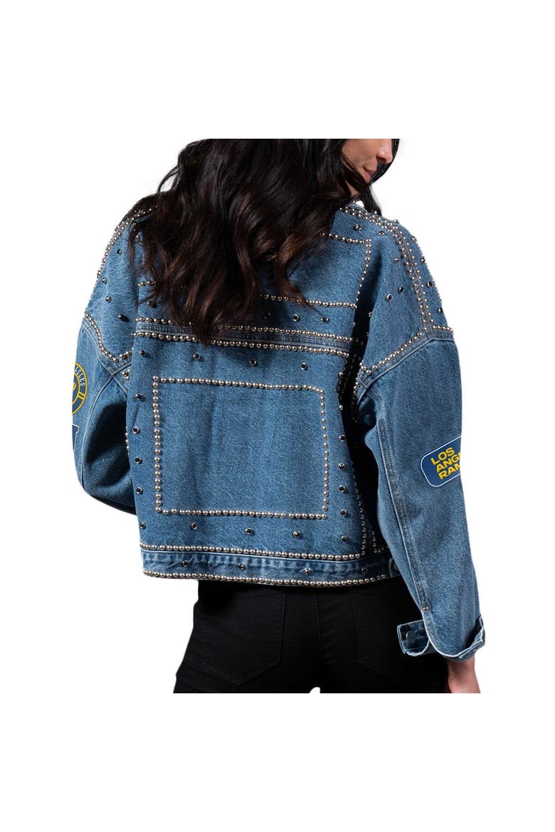 Women's G-III 4Her by Carl Banks Los Angeles Rams First Finish Medium Denim Full-Button Jacket, Alternate, color, Blue