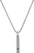 HMY JEWELRY Stainless Steel Rod Pendant Necklace