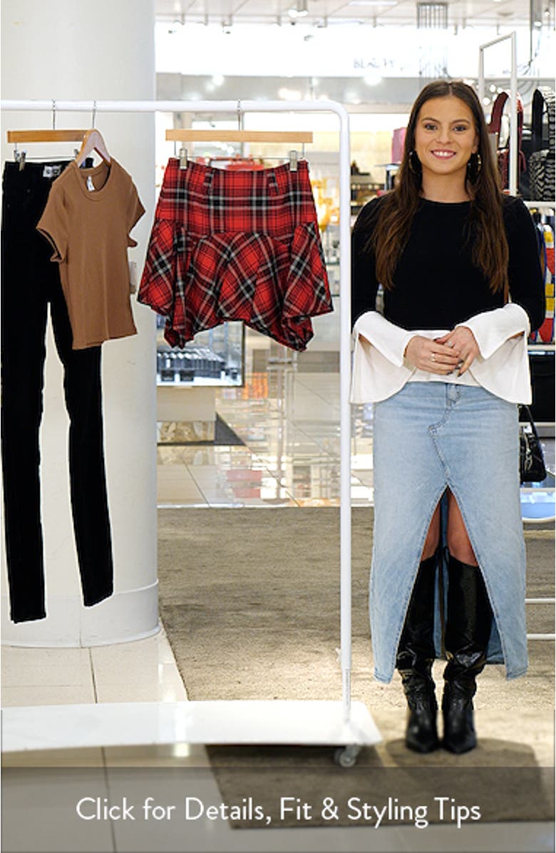 Joss Plaid Handkerchief Hem Miniskirt, sales video thumbnail