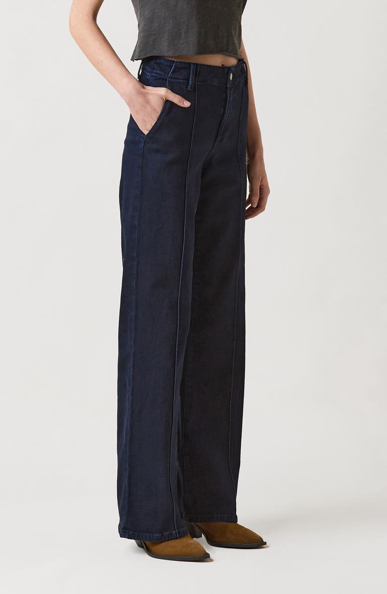 LE JEAN Pintuck Wide Leg Jeans, Alternate, color, Mystic