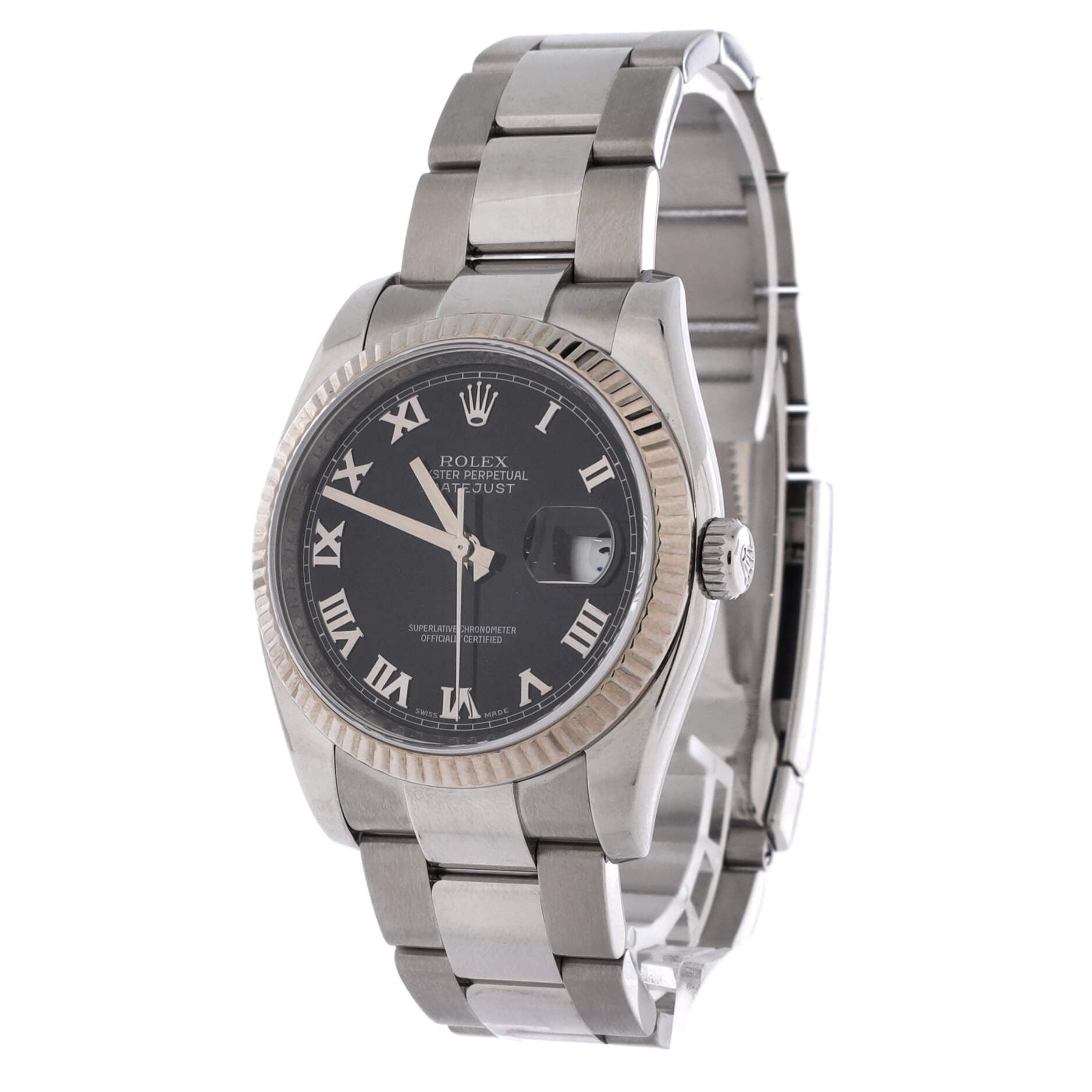 Oyster Perpetual Datejust Automatic Watch Stainless Steel and White Gold 36, Alternate, color, Metallic Silver
