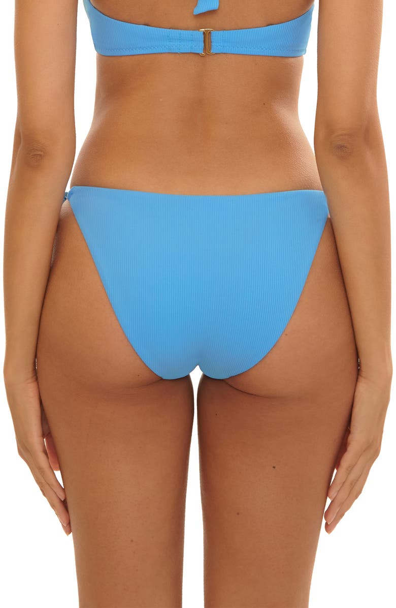 Becca Modern Edge Side Tie Bikini Bottoms, Alternate, color, Sky Blue