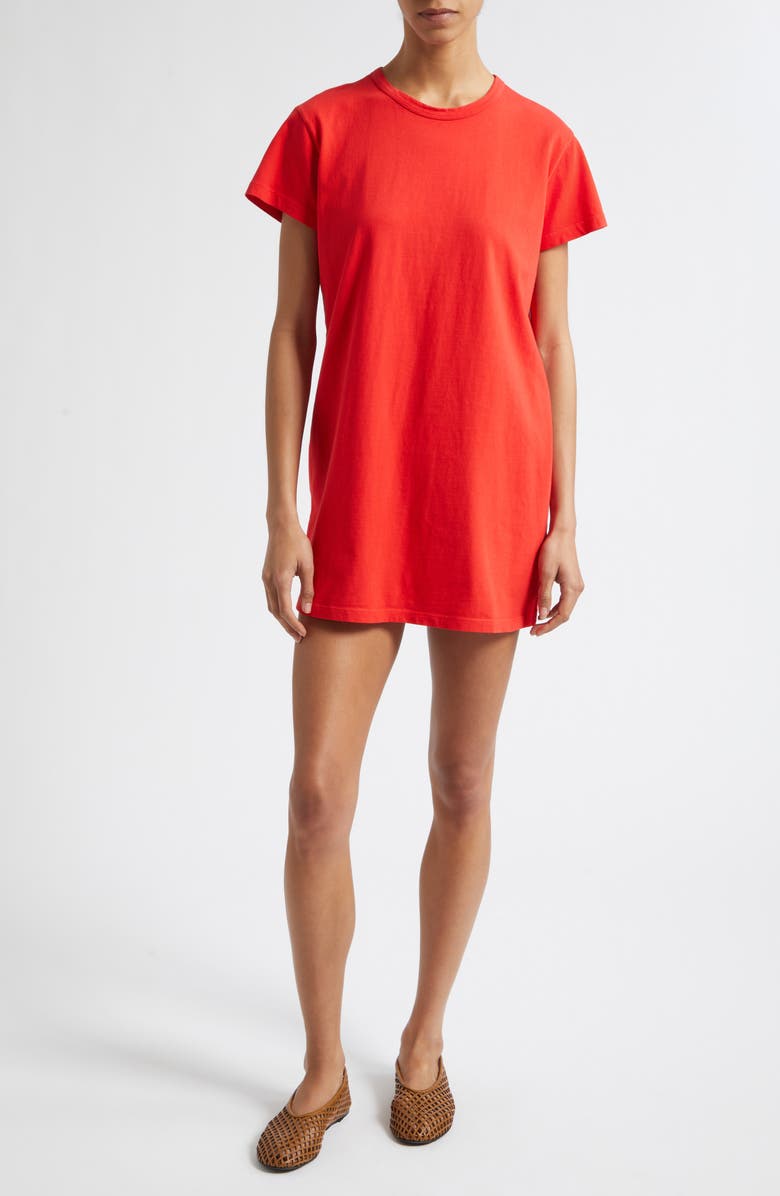 LESET Margo Short Sleeve T-Shirt Dress, Main, color, Cerise