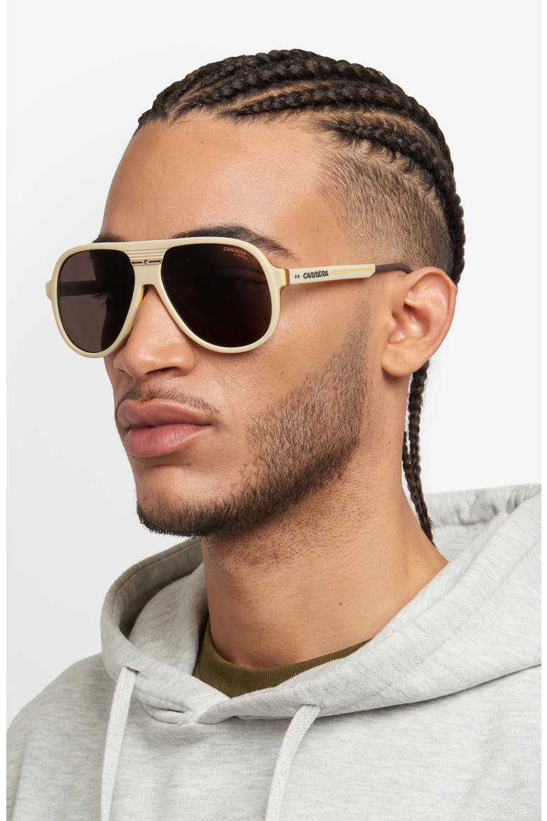 Sport 59mm Pilot Sunglasses, Alternate, color, BEIGE/ MAUVE