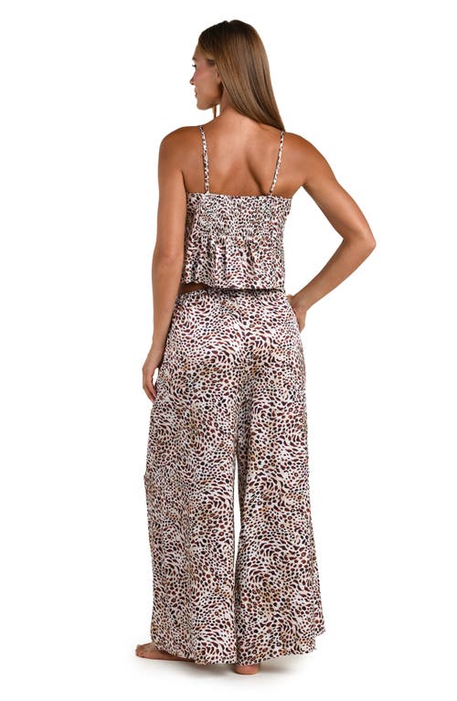 Sunshine 79 Paradise Heat Scarf Cover-up Top In Animal Print