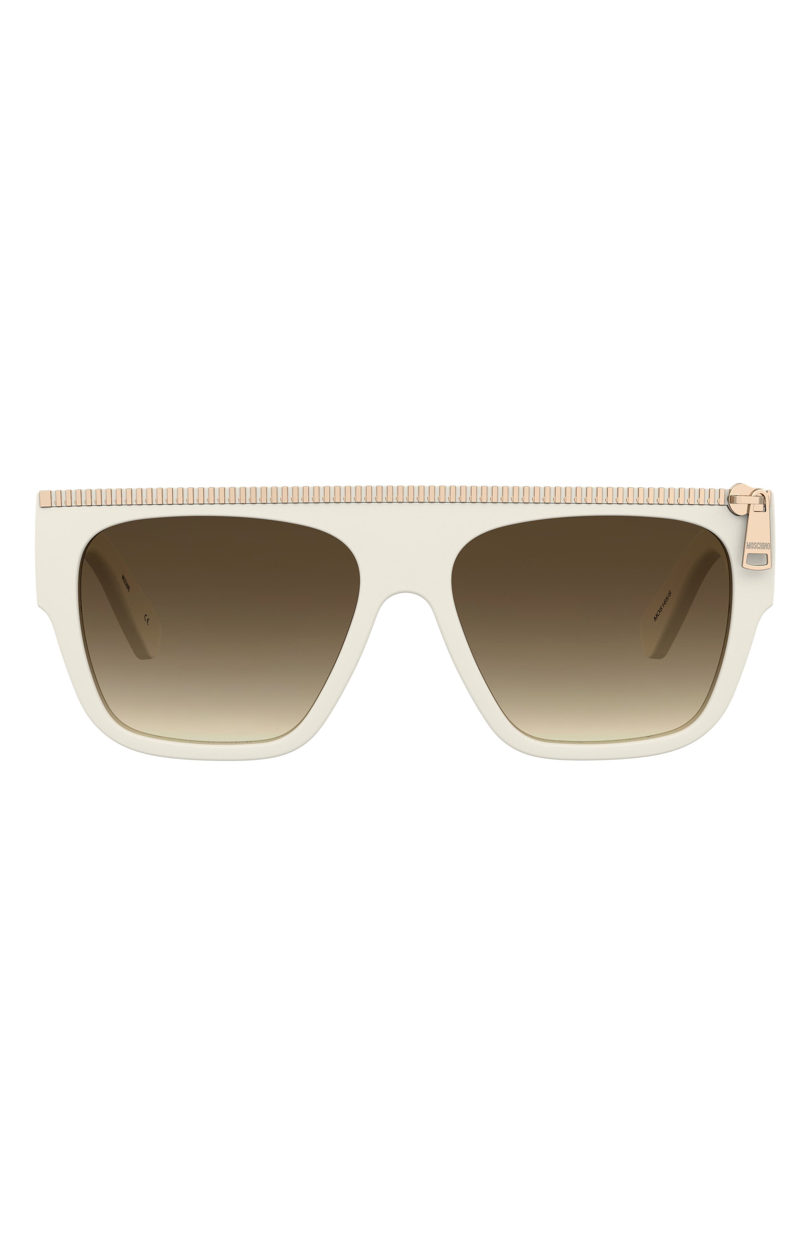 56mm Gradient Square Flat Top Sunglasses