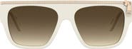 Moschino 56mm Gradient Square Flat Top Sunglasses
