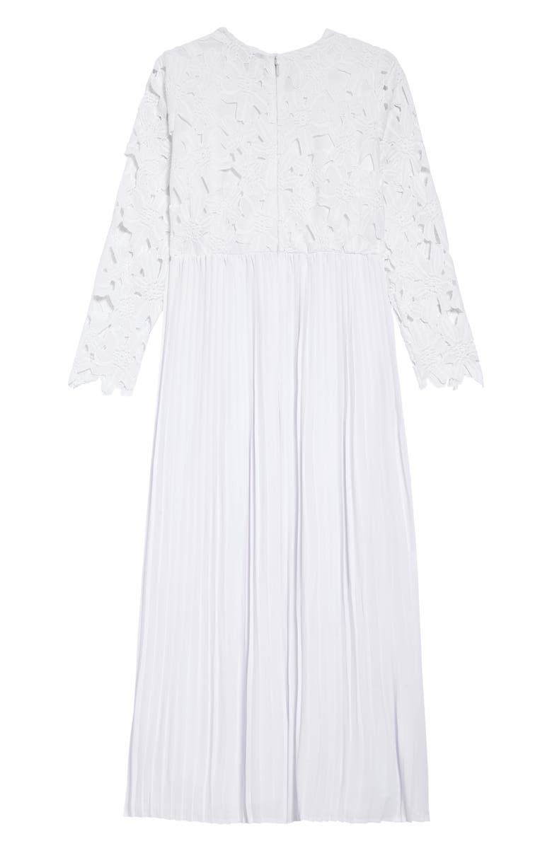 ELOQUII Lace Bodice Chiffon Gown, Alternate, color, 