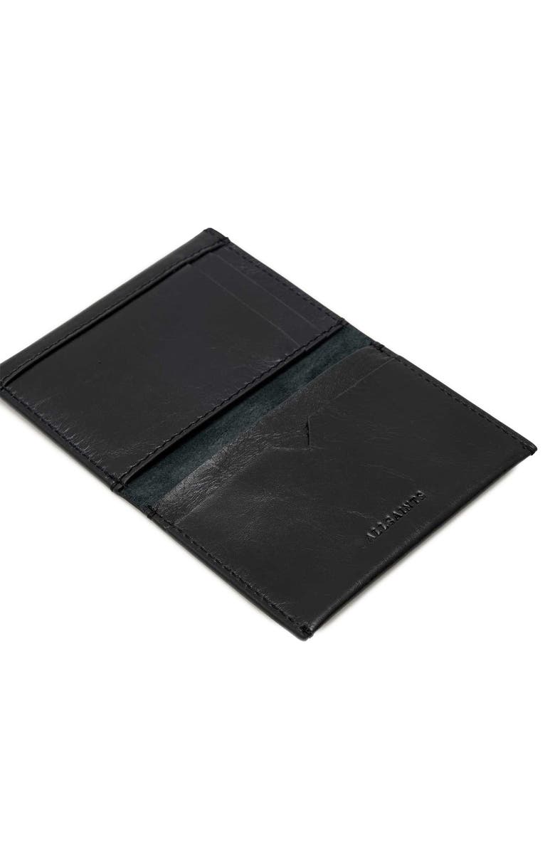 AllSaints Leather Bifold Wallet, Alternate, color, Black