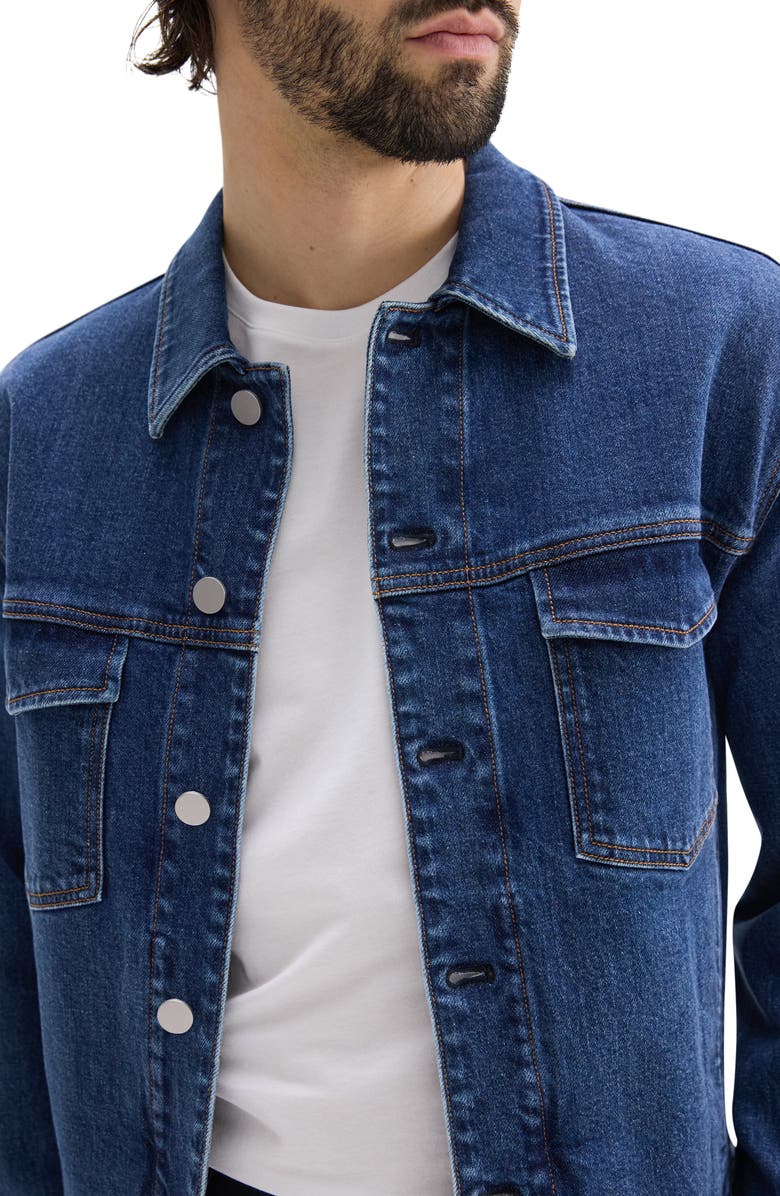 Theory City Stretch Denim Trucker Jacket, Alternate, color, 